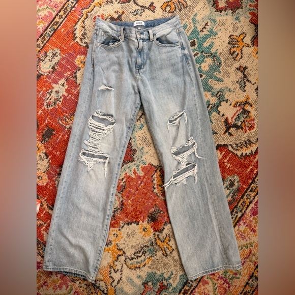 pistola Denim - Pistola Distressed Straight Leg Jean